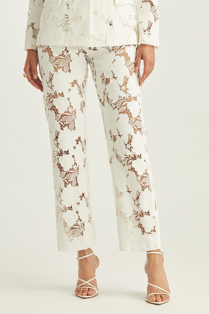 OSCAR DE LA RENTA-Magnolia Guipure Skinny Pant-