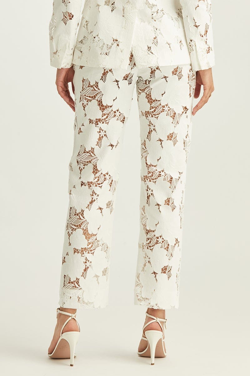 OSCAR DE LA RENTA-Magnolia Guipure Skinny Pant-