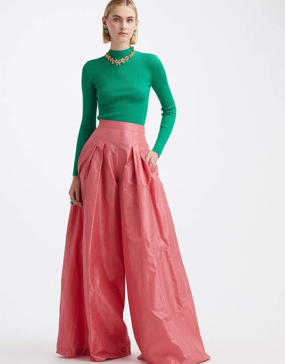OSCAR DE LA RENTA-Wide Leg Pant With Pockets-