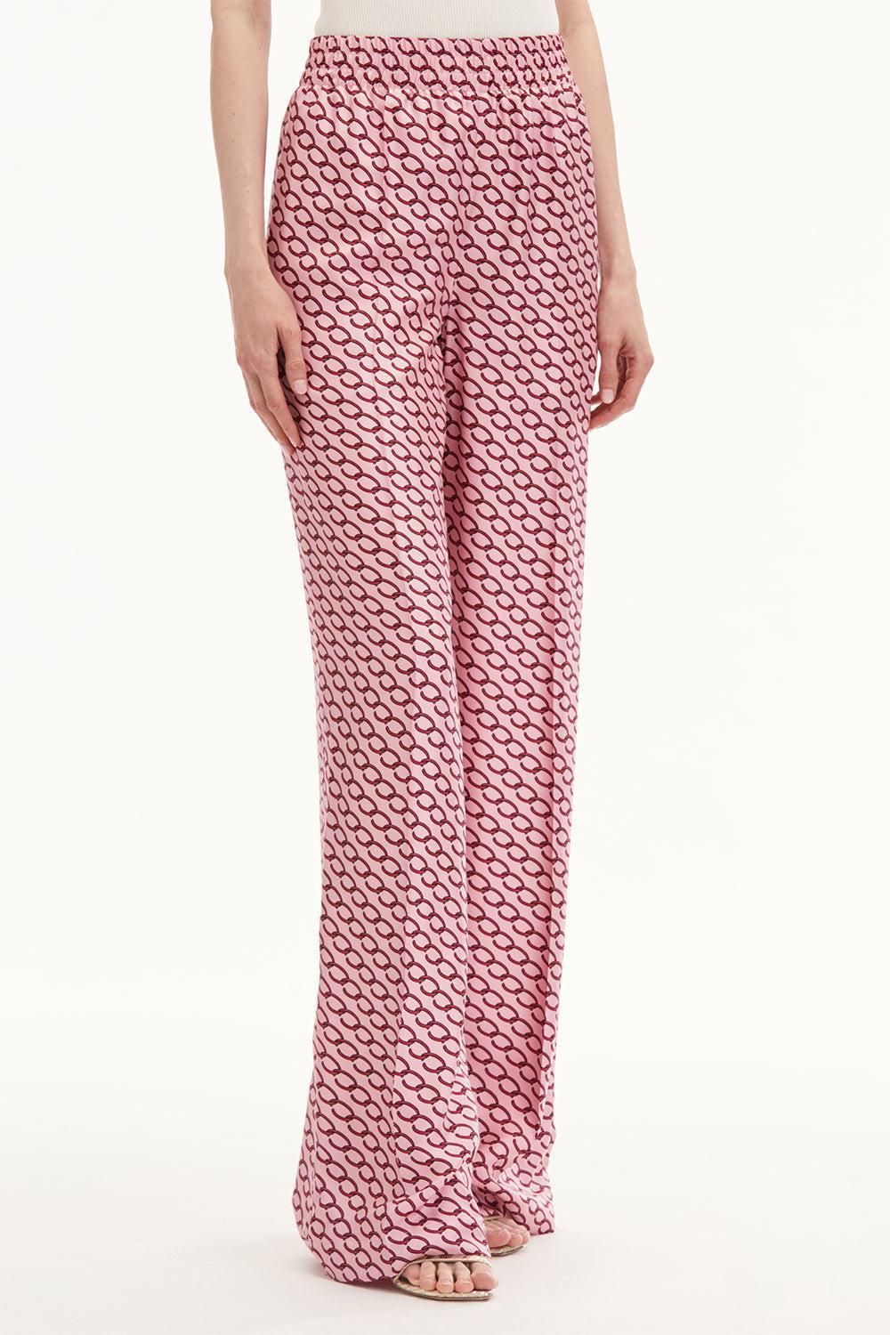 OSCAR DE LA RENTA-Wide Leg Oscar Chain-Link Pant-