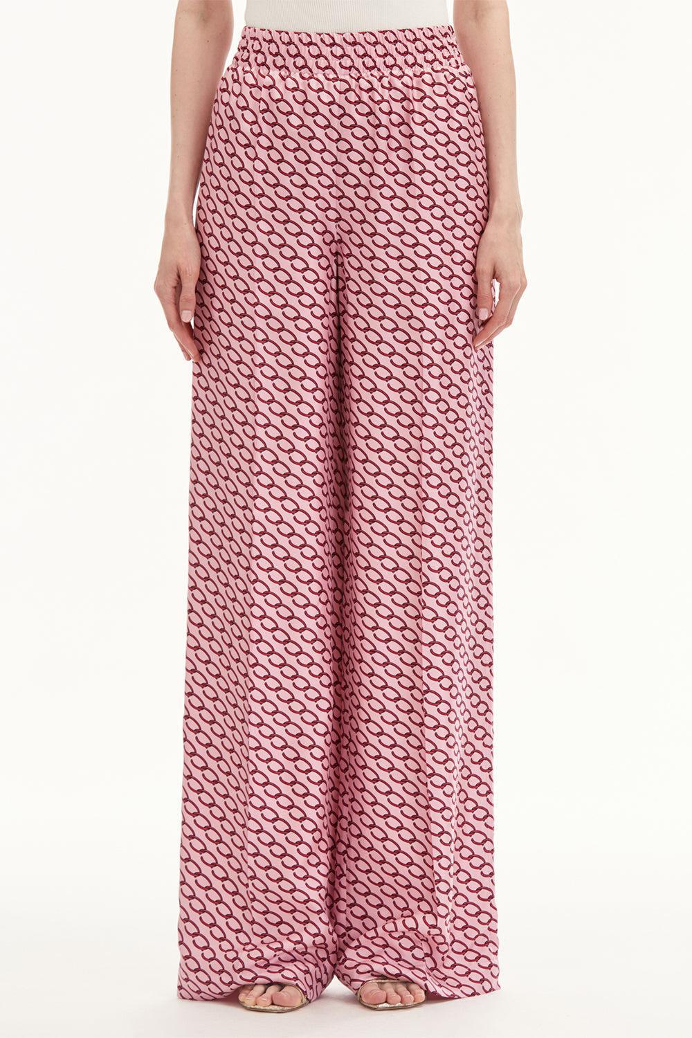 OSCAR DE LA RENTA-Wide Leg Oscar Chain-Link Pant-