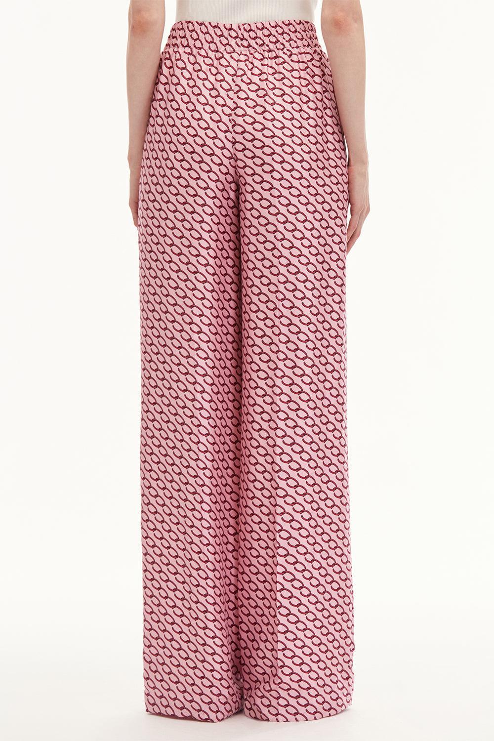 OSCAR DE LA RENTA-Wide Leg Oscar Chain-Link Pant-