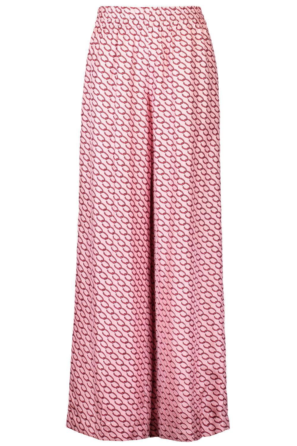 OSCAR DE LA RENTA-Wide Leg Oscar Chain-Link Pant-