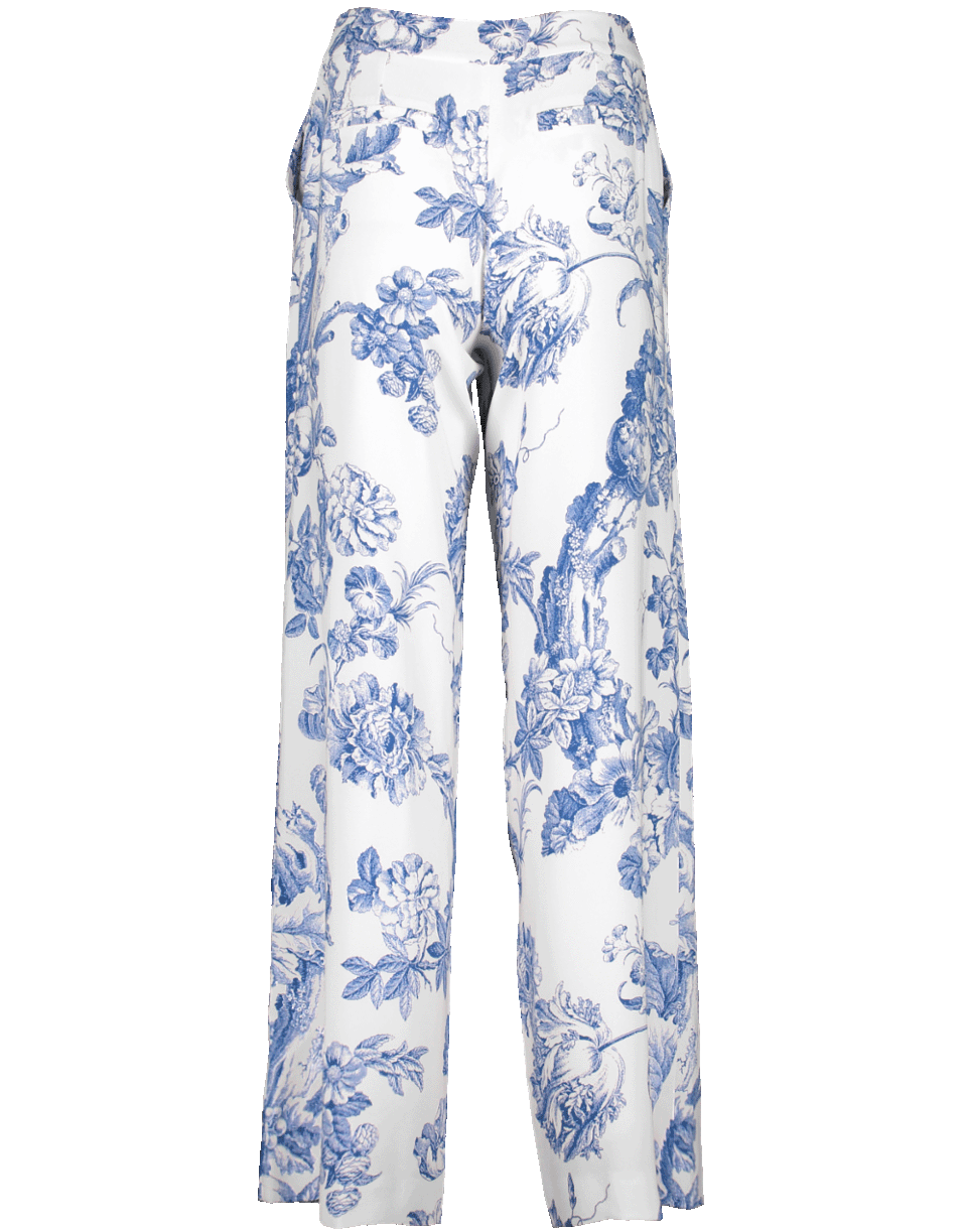 OSCAR DE LA RENTA-Printed Wide Leg Pant-