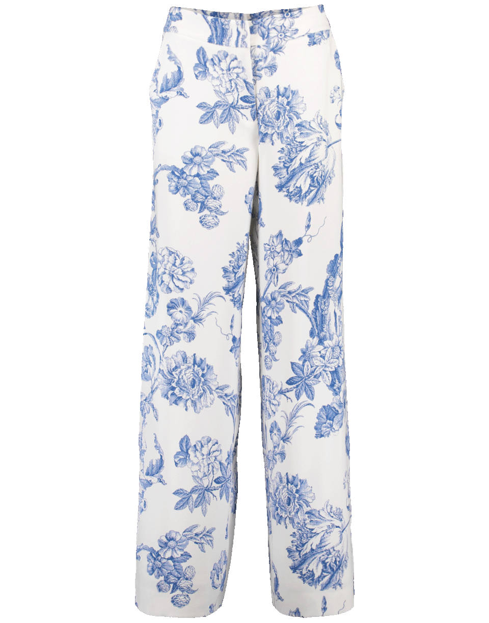 OSCAR DE LA RENTA-Printed Wide Leg Pant-