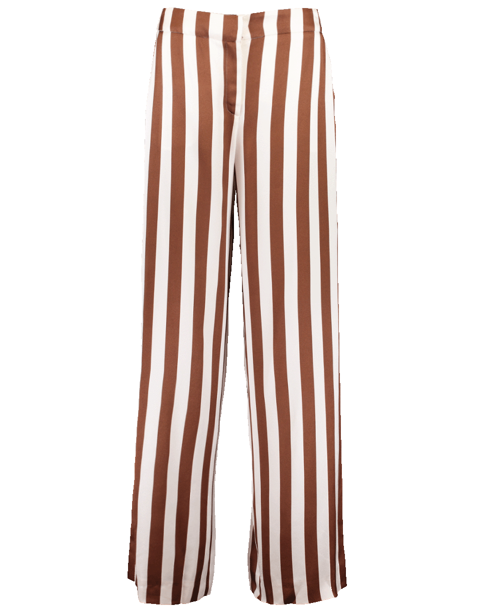 OSCAR DE LA RENTA-Striped Wide Leg Pant-