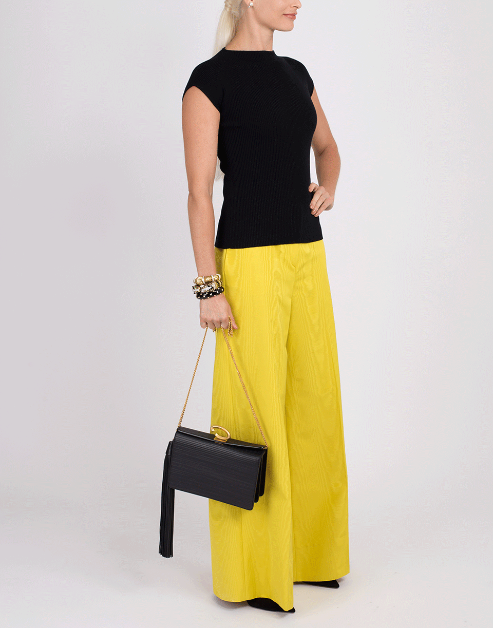 OSCAR DE LA RENTA-Wide Leg Moire Pant-