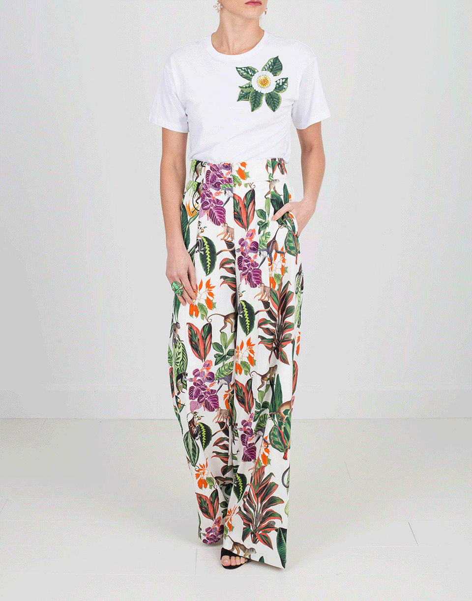 OSCAR DE LA RENTA-Jungle Print Pant-