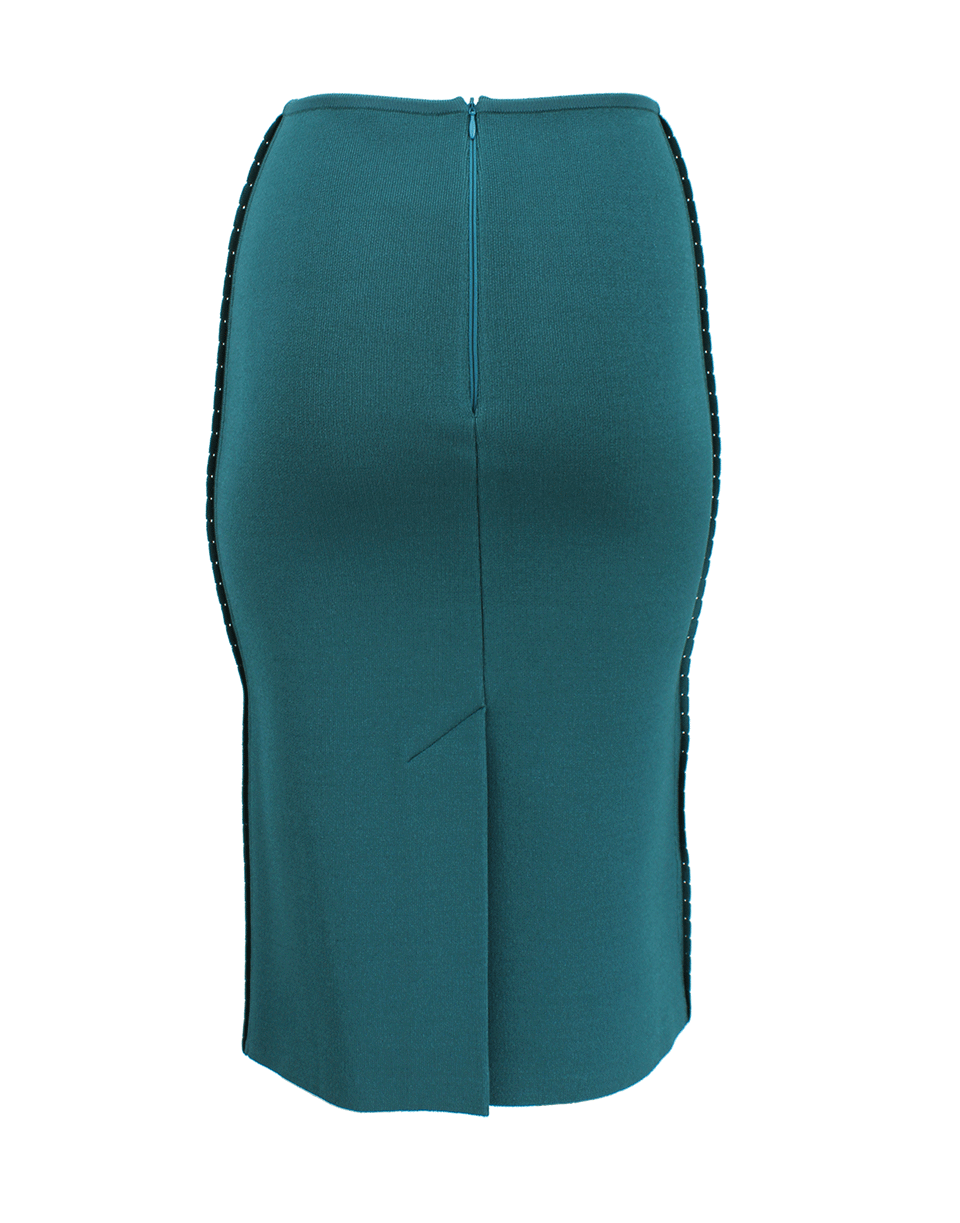 OSCAR DE LA RENTA-High Waist Slim Pencil Skirt-