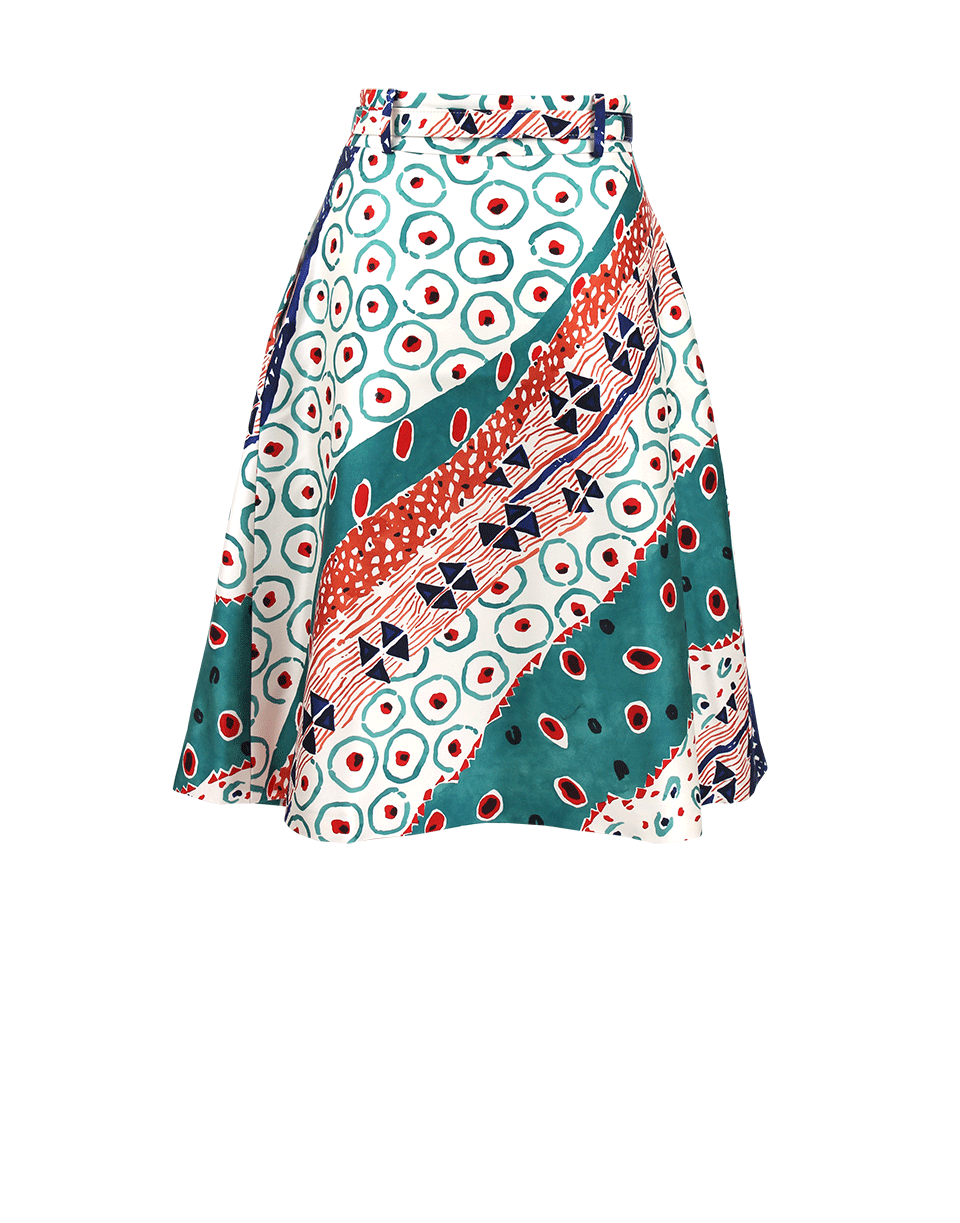 OSCAR DE LA RENTA-Full Printed Skirt-