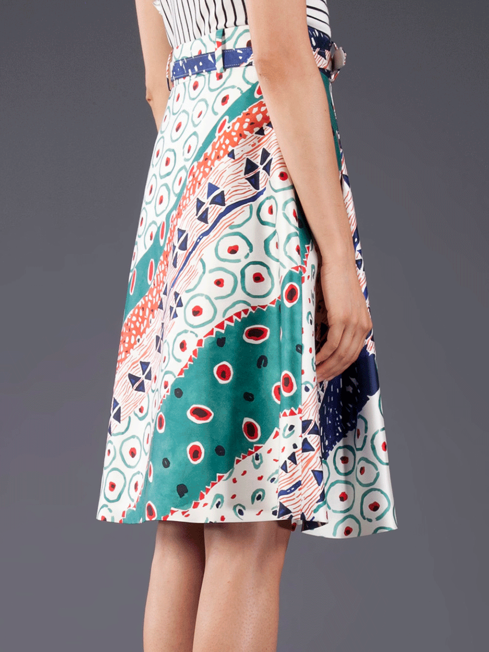 OSCAR DE LA RENTA-Full Printed Skirt-