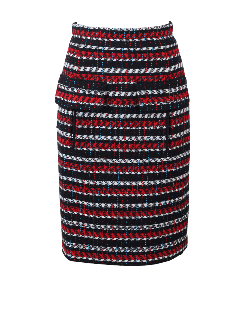 OSCAR DE LA RENTA-Cotton Tweed Pencil Skirt-