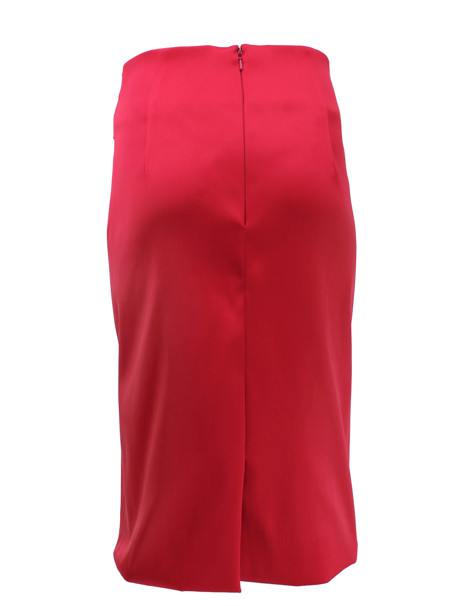 OSCAR DE LA RENTA-Side Ruche Slim Skirt-