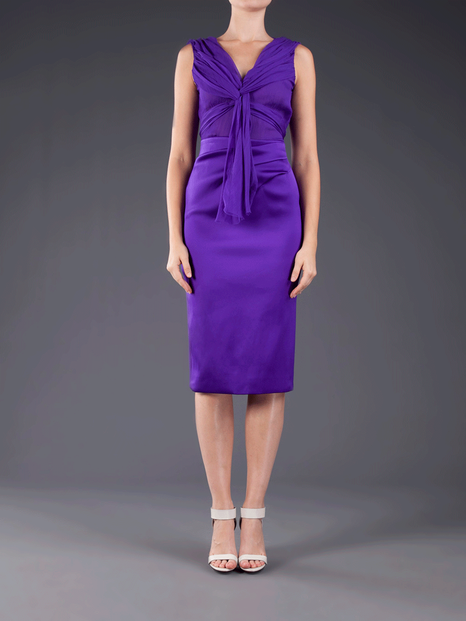 OSCAR DE LA RENTA-Side Ruche Slim Skirt-
