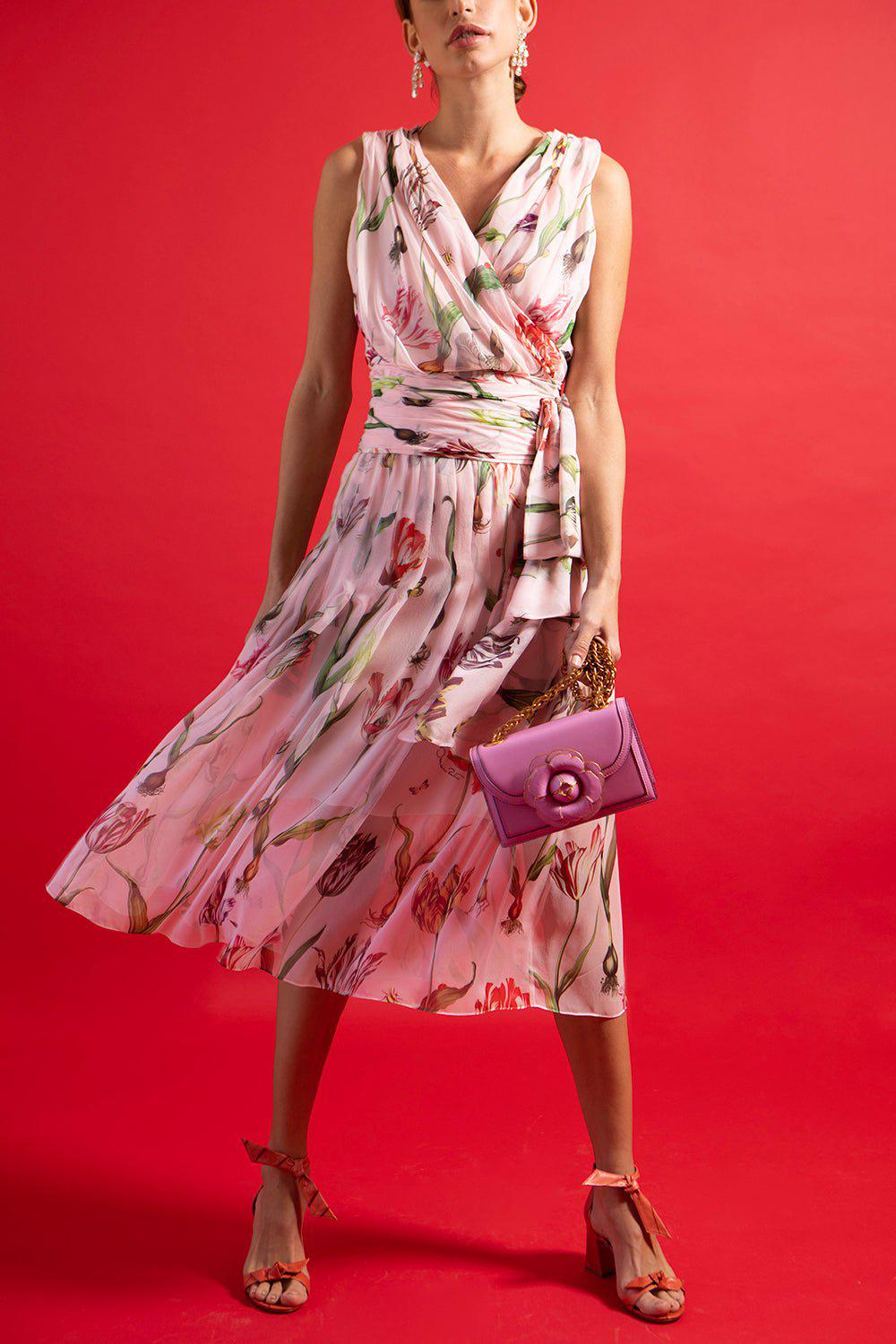 OSCAR DE LA RENTA-Hydrangea Ruffle Skirt-