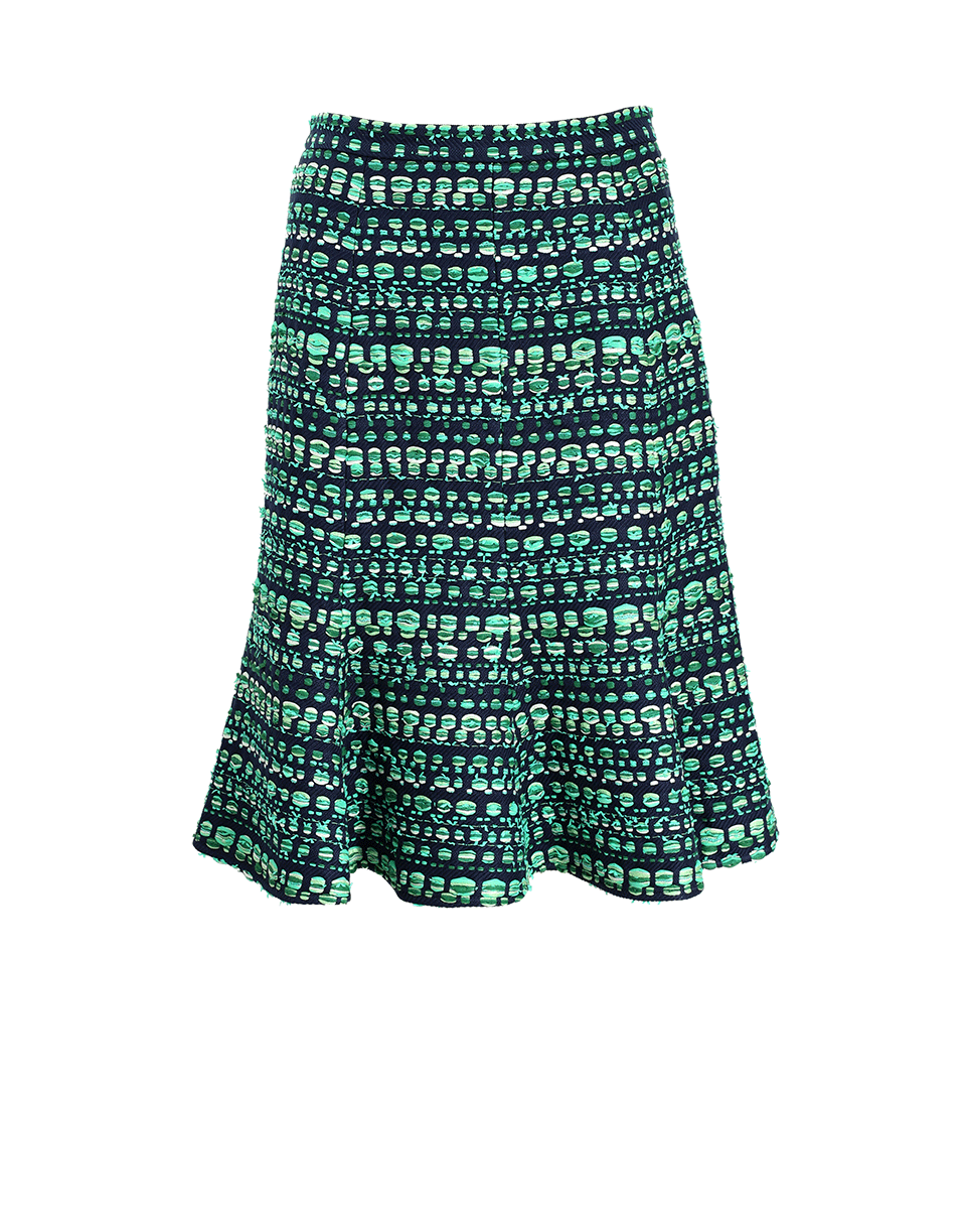 OSCAR DE LA RENTA-Tweed Flounce Skirt-