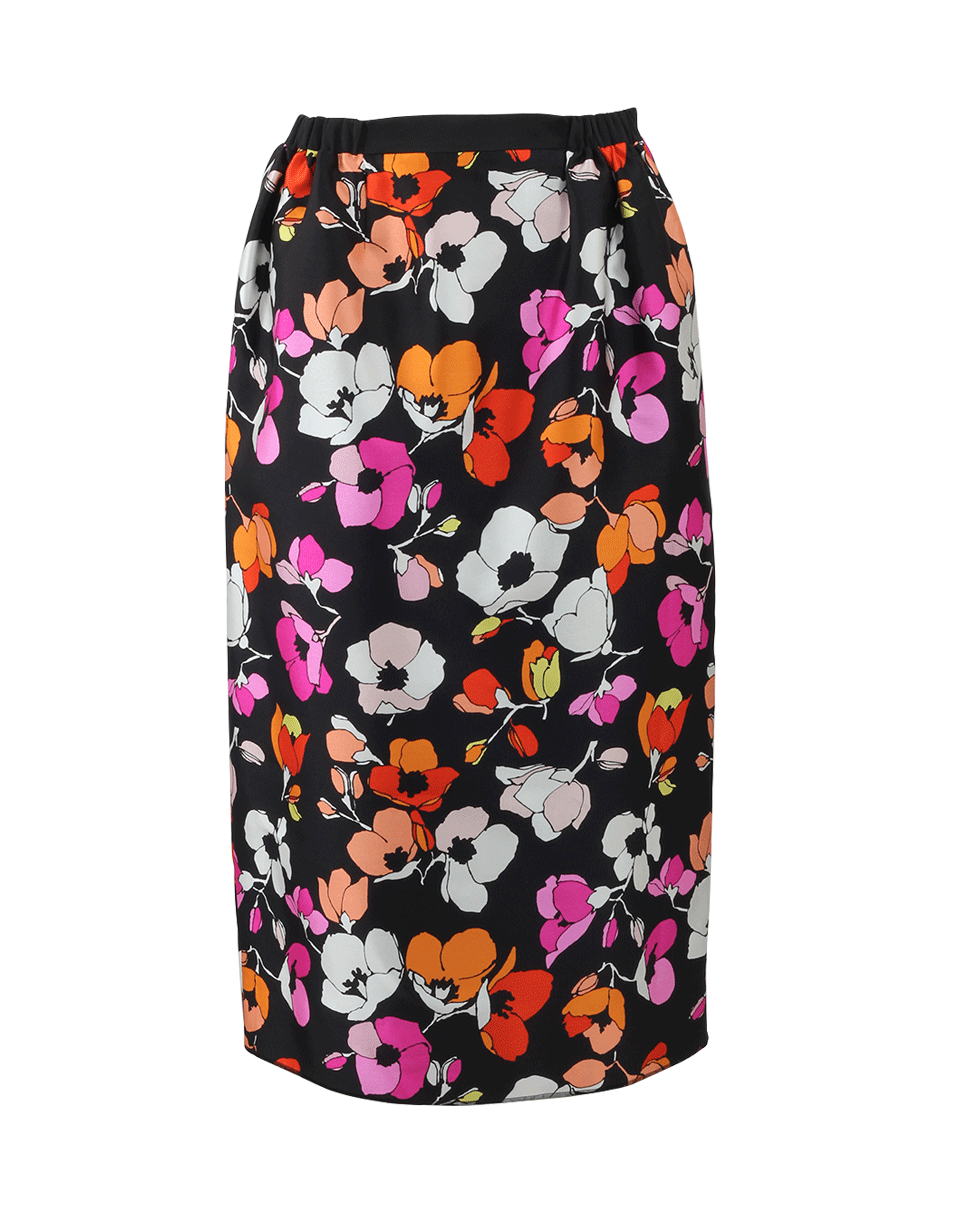 OSCAR DE LA RENTA-Poppy Print Pencil Skirt-