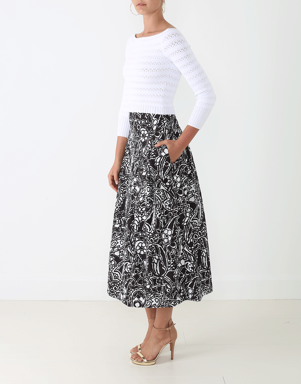 OSCAR DE LA RENTA-Printed Skirt-