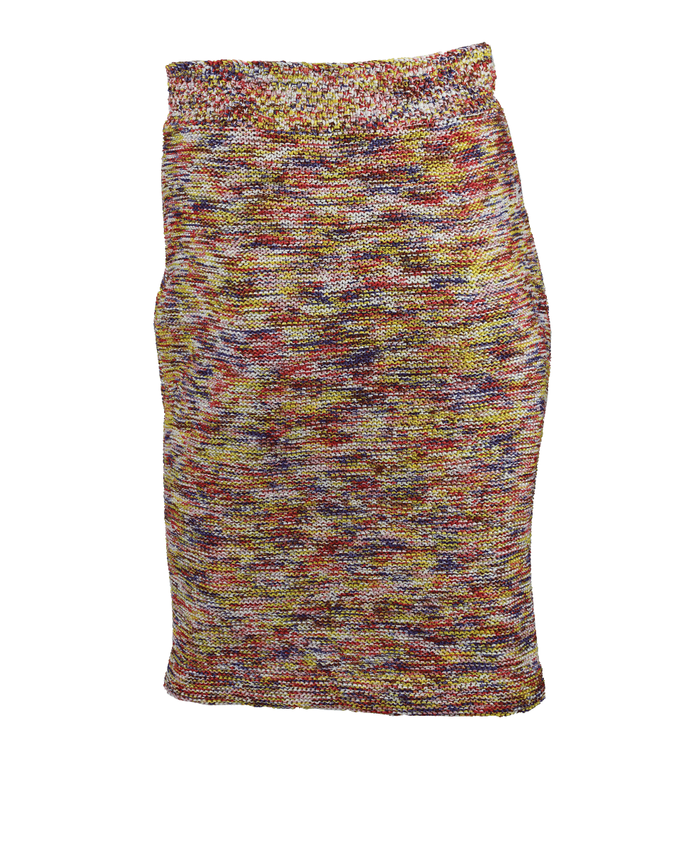 OSCAR DE LA RENTA-High Waist Crochet Skirt-