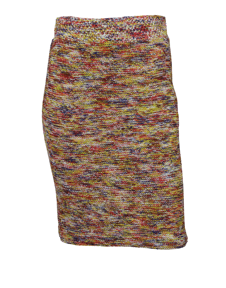 OSCAR DE LA RENTA-High Waist Crochet Skirt-