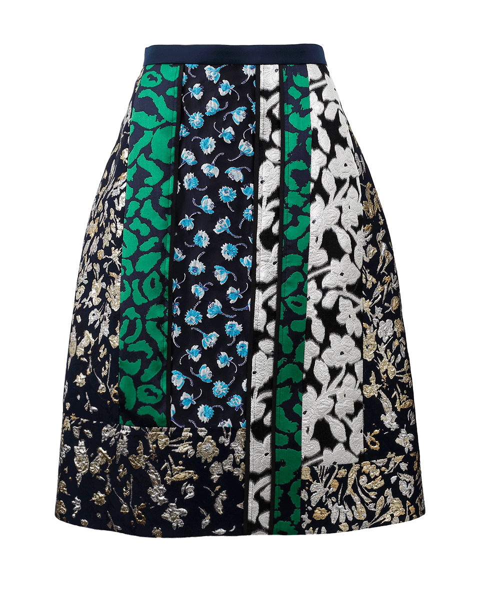 OSCAR DE LA RENTA-Patchwork Skirt-