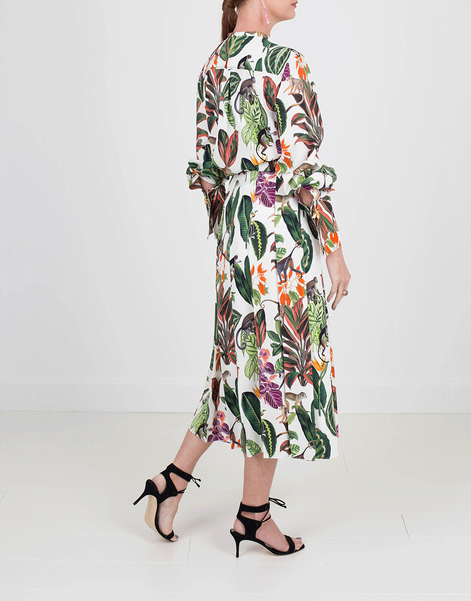 OSCAR DE LA RENTA-Jungle Printed Skirt-