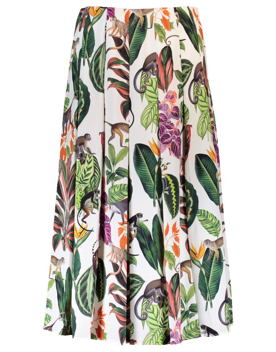 OSCAR DE LA RENTA-Jungle Printed Skirt-