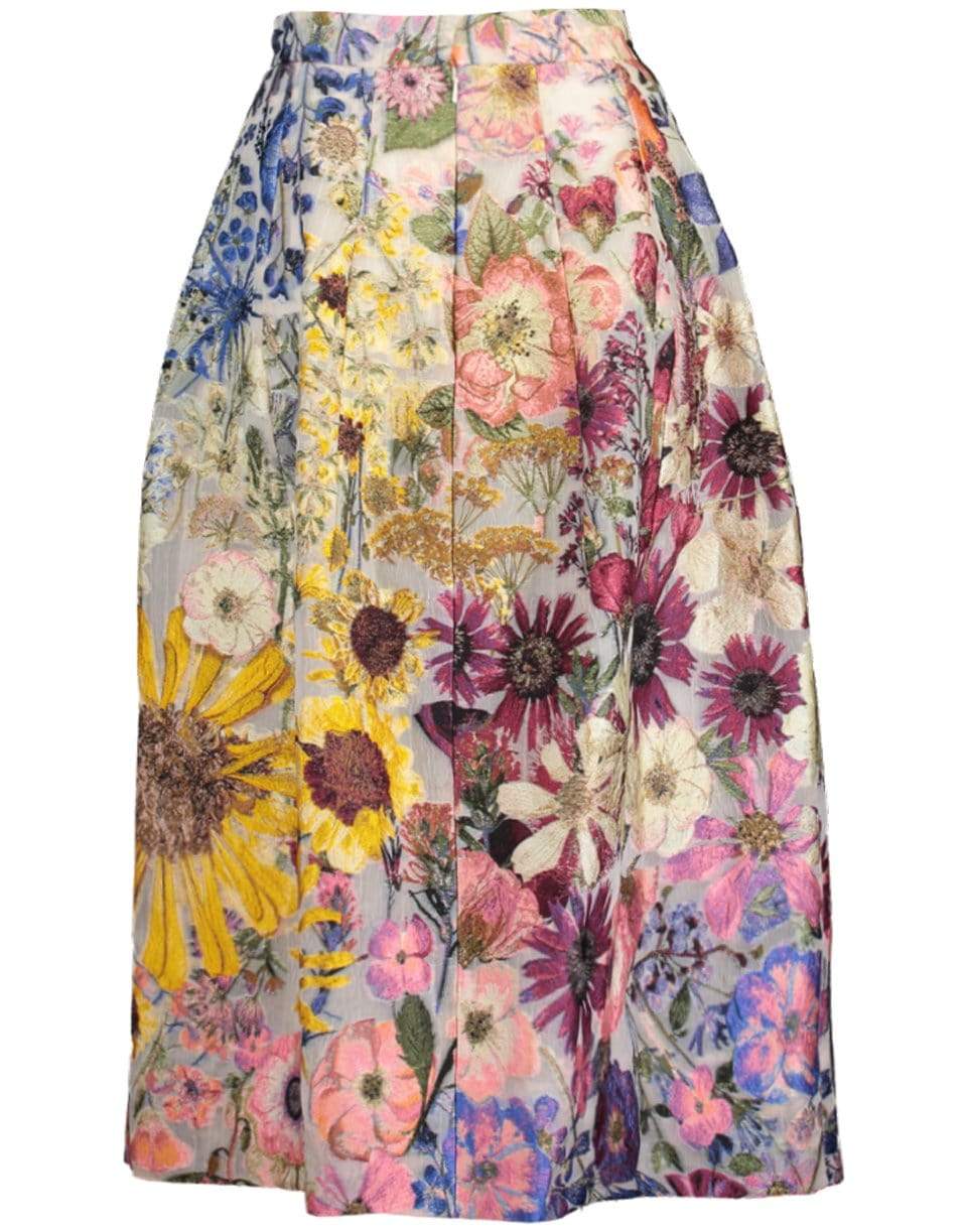 OSCAR DE LA RENTA-Ombre Coupe A-Line Skirt-WHITE