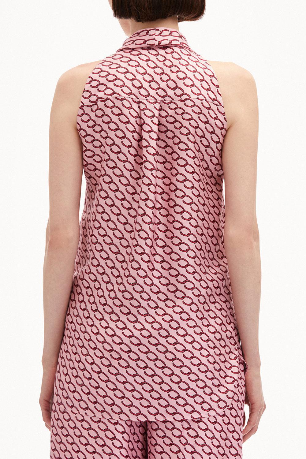 OSCAR DE LA RENTA-Sleeveless Small Chain Blouse-