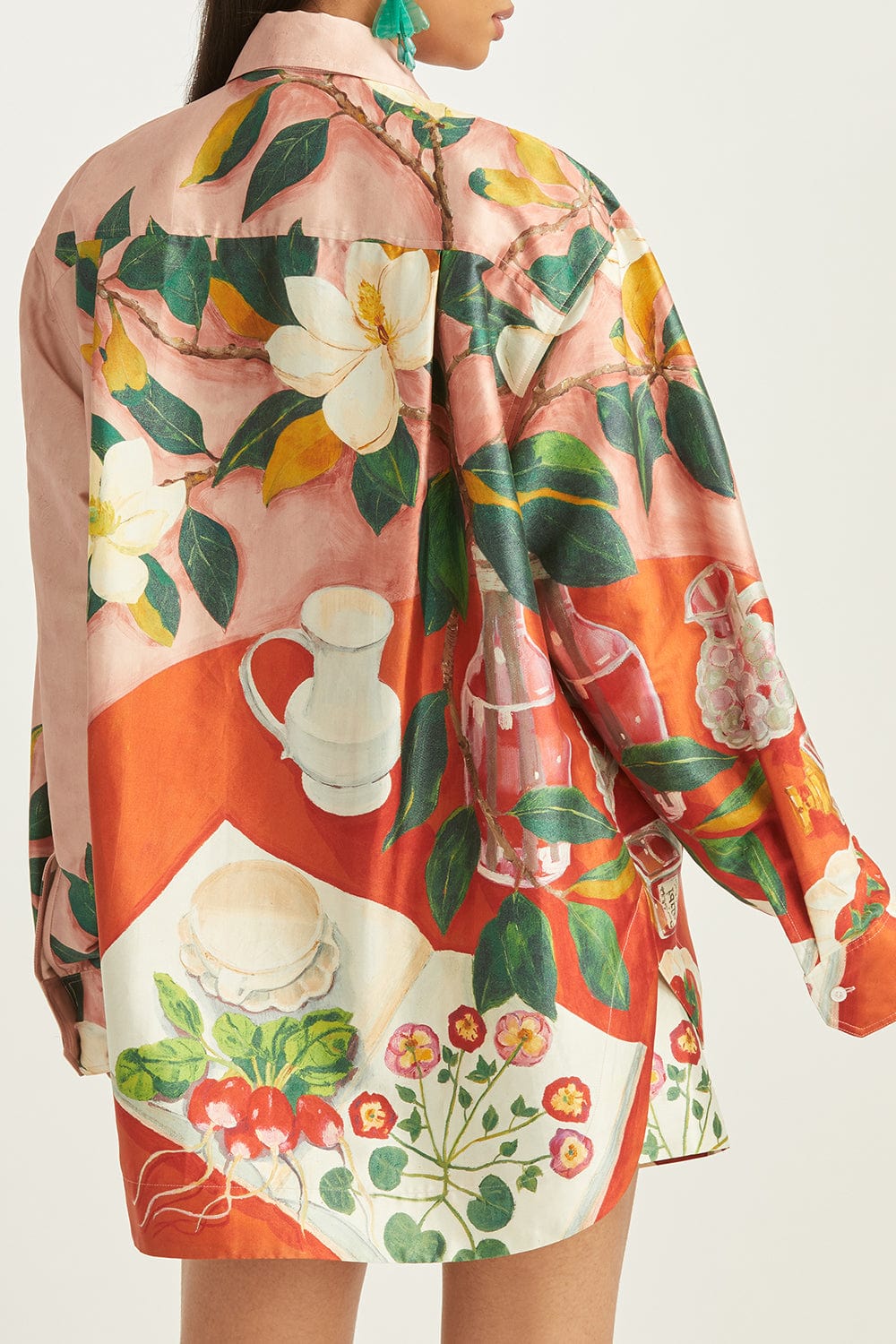 OSCAR DE LA RENTA-Placement Mikado Blouse-