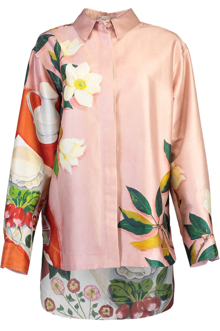 OSCAR DE LA RENTA-Placement Mikado Blouse-