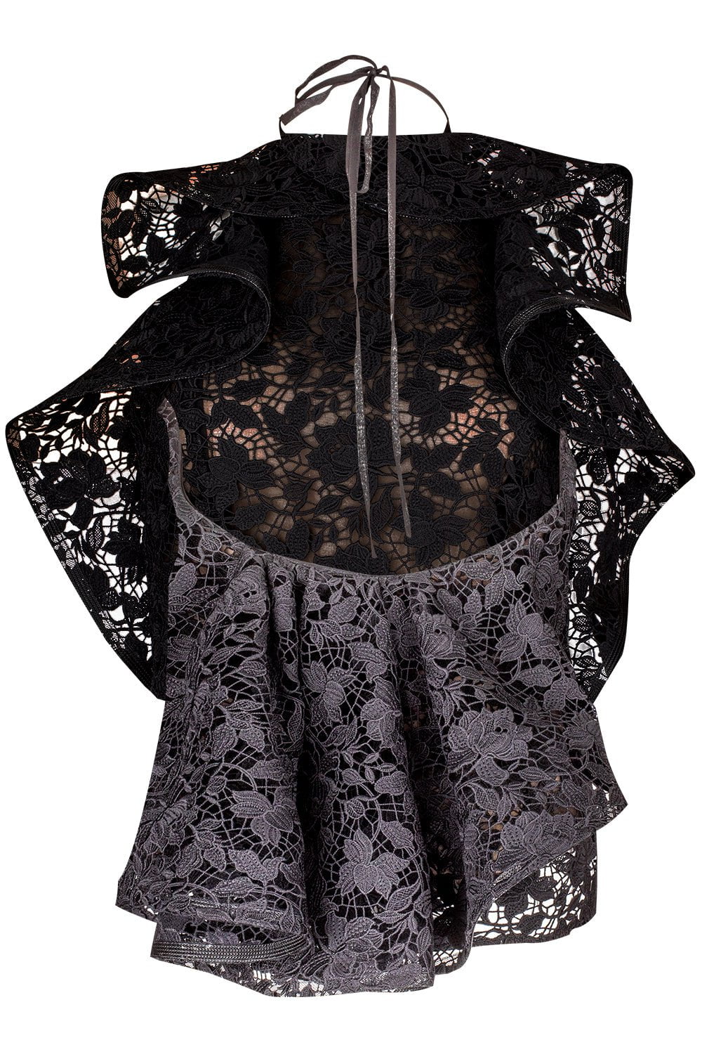 OSCAR DE LA RENTA-Halter Neck Ruffle Blouse-