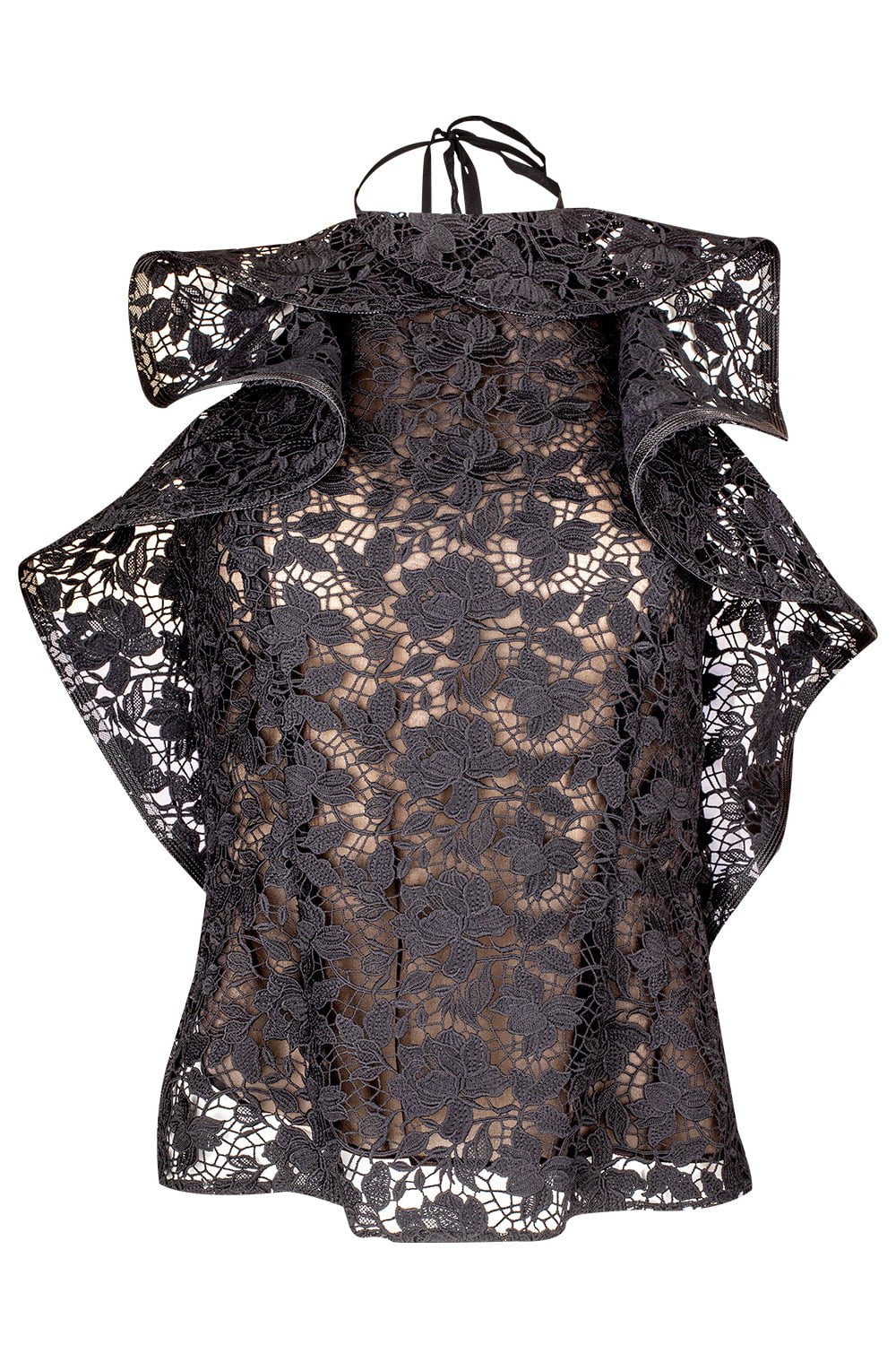 OSCAR DE LA RENTA-Halter Neck Ruffle Blouse-