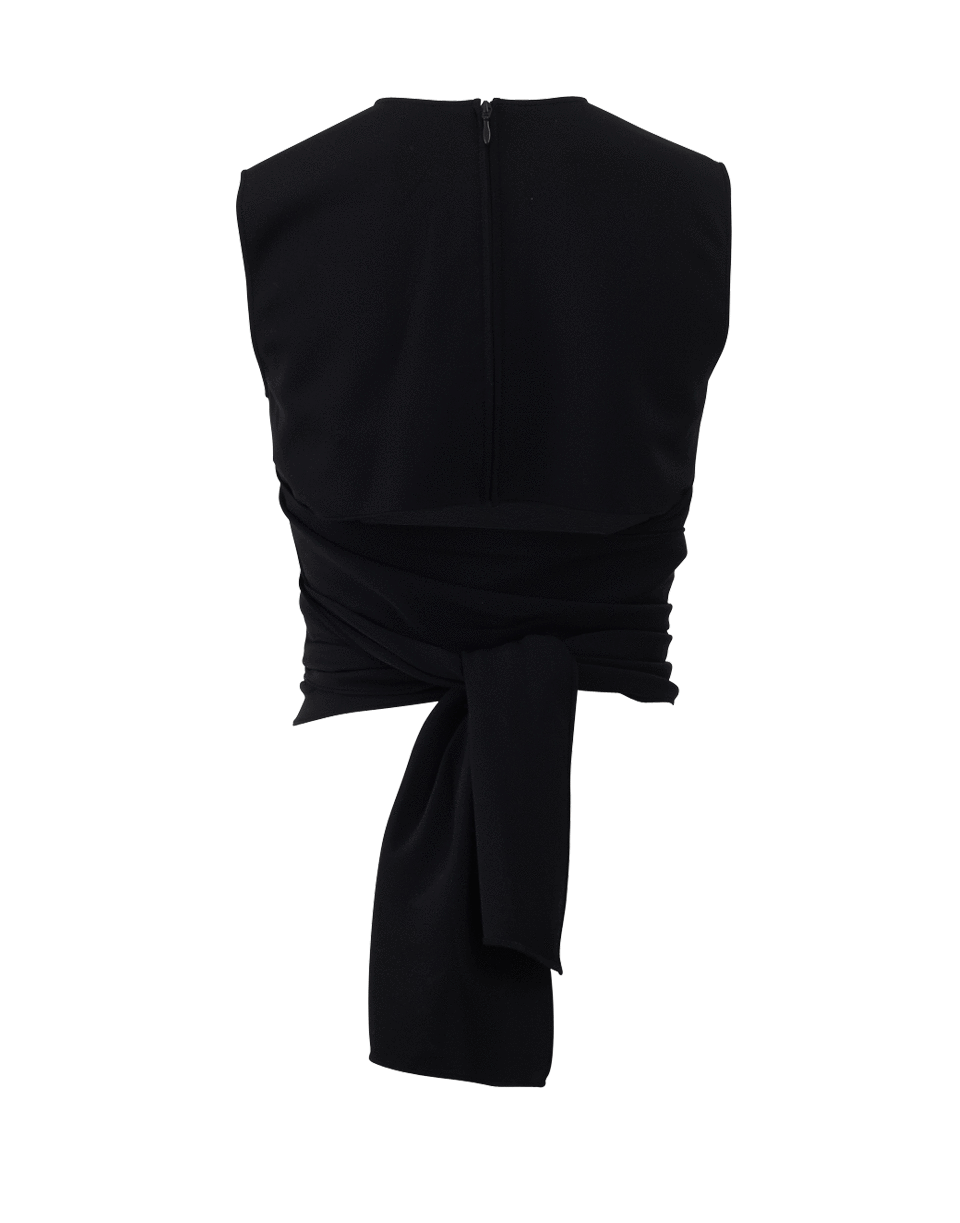 OSCAR DE LA RENTA-Bow Back Top-BLACK