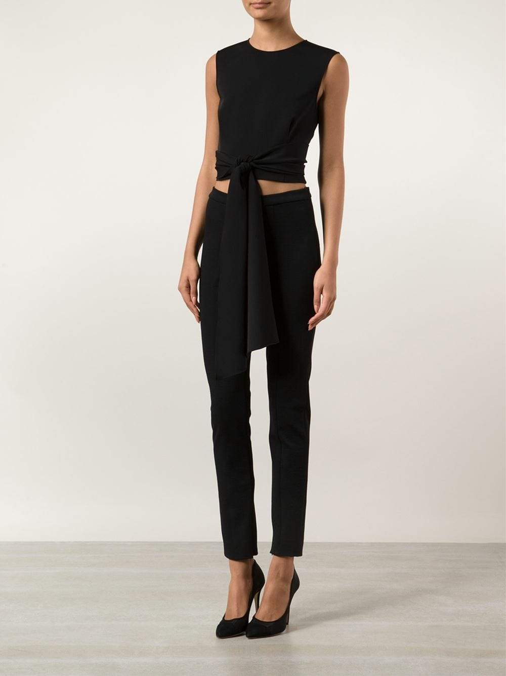 OSCAR DE LA RENTA-Bow Back Top-BLACK