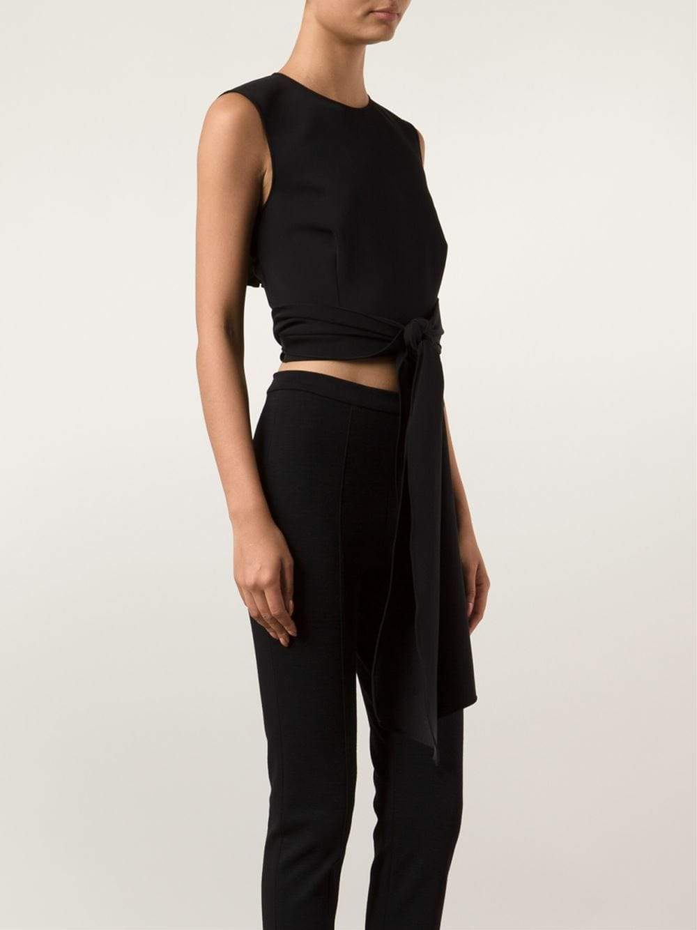 OSCAR DE LA RENTA-Bow Back Top-BLACK