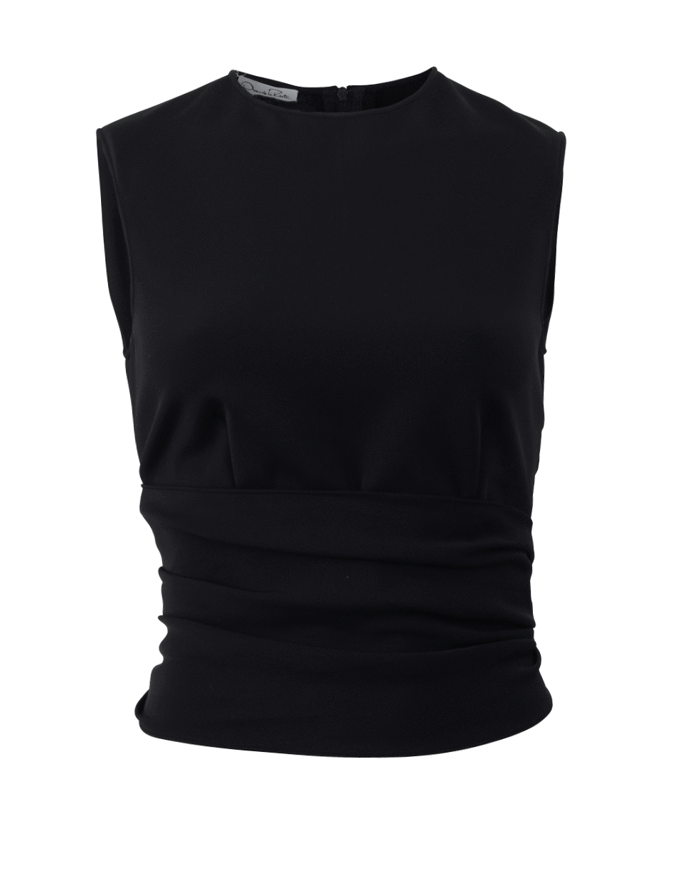 OSCAR DE LA RENTA-Bow Back Top-BLACK