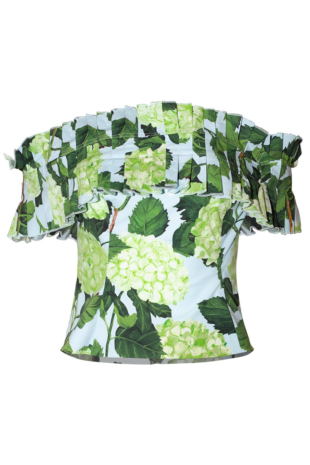OSCAR DE LA RENTA-Hydrangea Off The Shoulder Top-