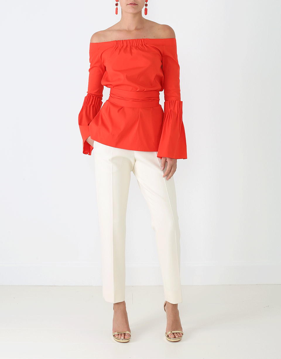 OSCAR DE LA RENTA-Bell Sleeve Blouse-