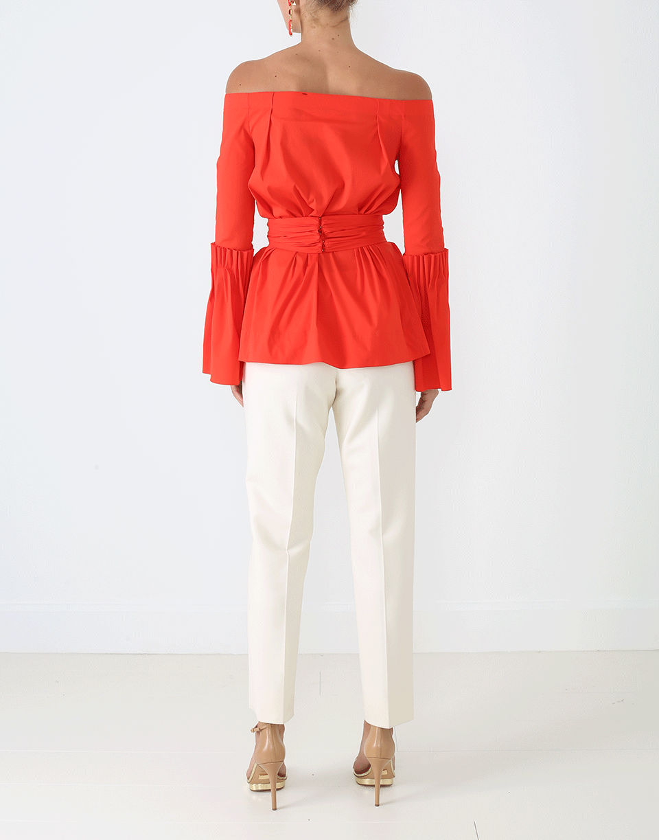OSCAR DE LA RENTA-Bell Sleeve Blouse-