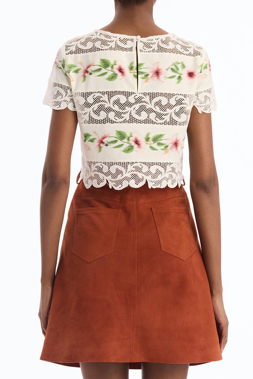 Hibiscus Floral Poplin Blouse-CREAM-4-CLOTHINGTOPBLOUSE-OSCAR DE LA RENTA