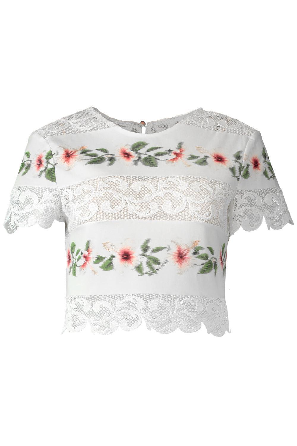 Hibiscus Floral Poplin Blouse-CREAM-4-CLOTHINGTOPBLOUSE-OSCAR DE LA RENTA