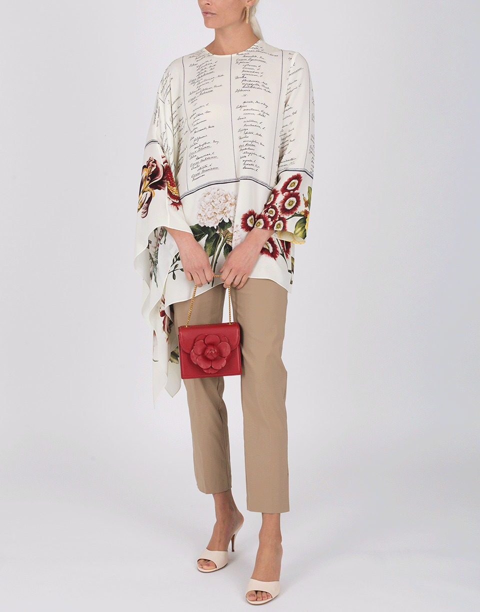 OSCAR DE LA RENTA-Asymmetric Printed Blouse-