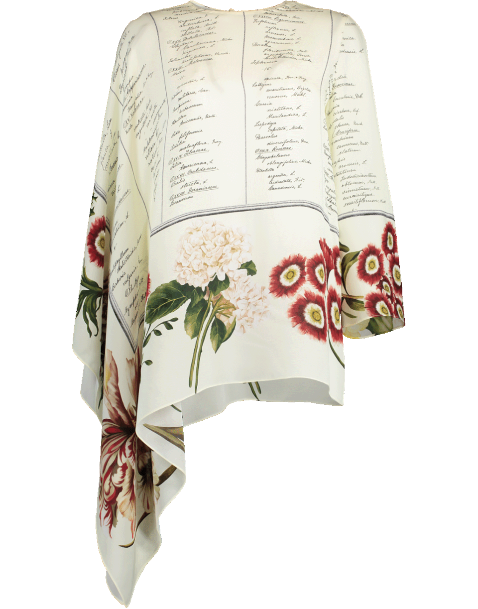 OSCAR DE LA RENTA-Asymmetric Printed Blouse-