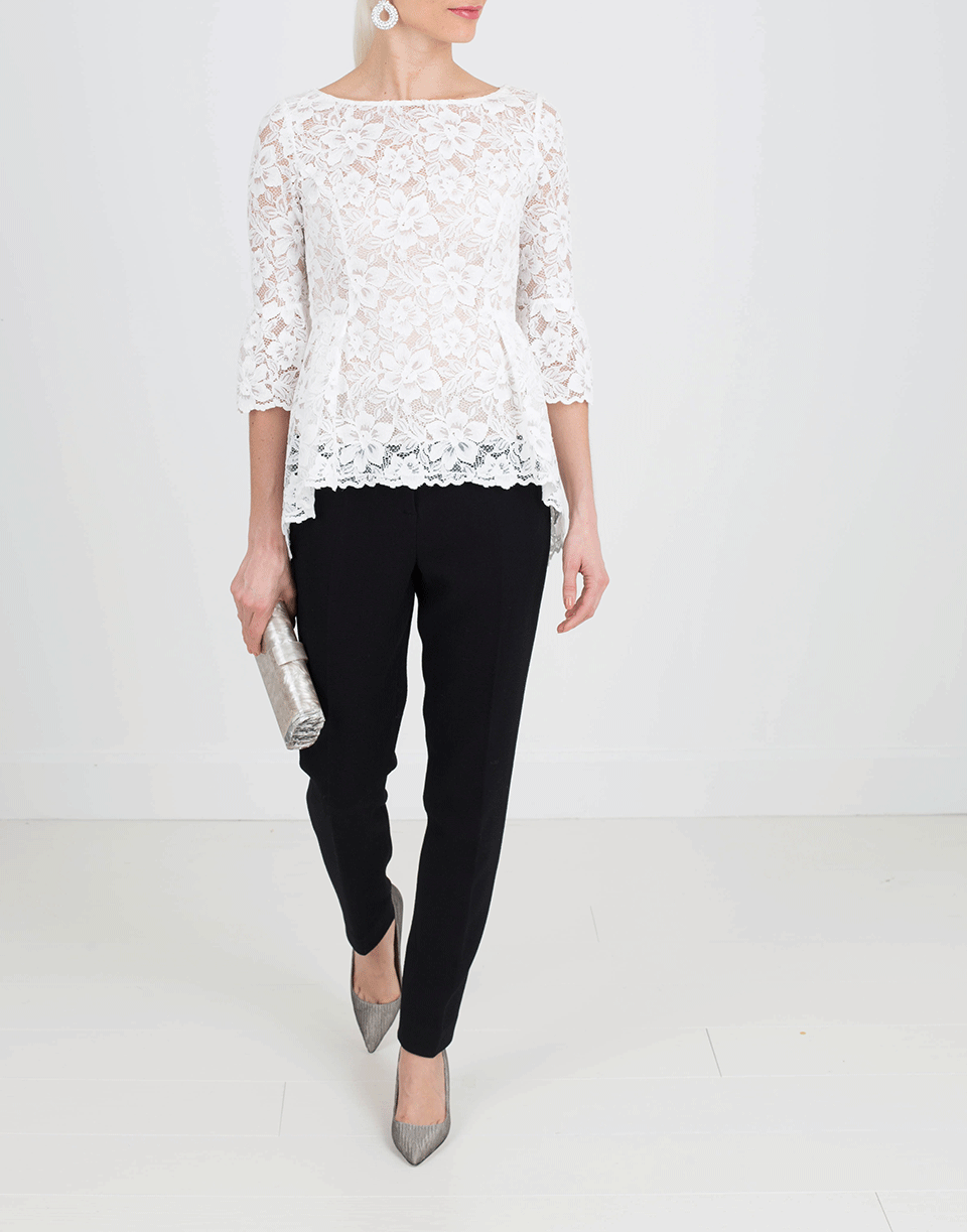 OSCAR DE LA RENTA-Lace High Low Top-