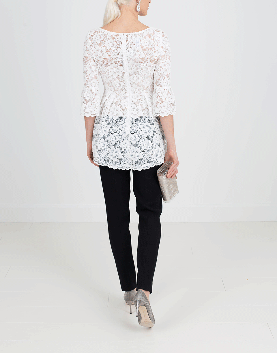 OSCAR DE LA RENTA-Lace High Low Top-