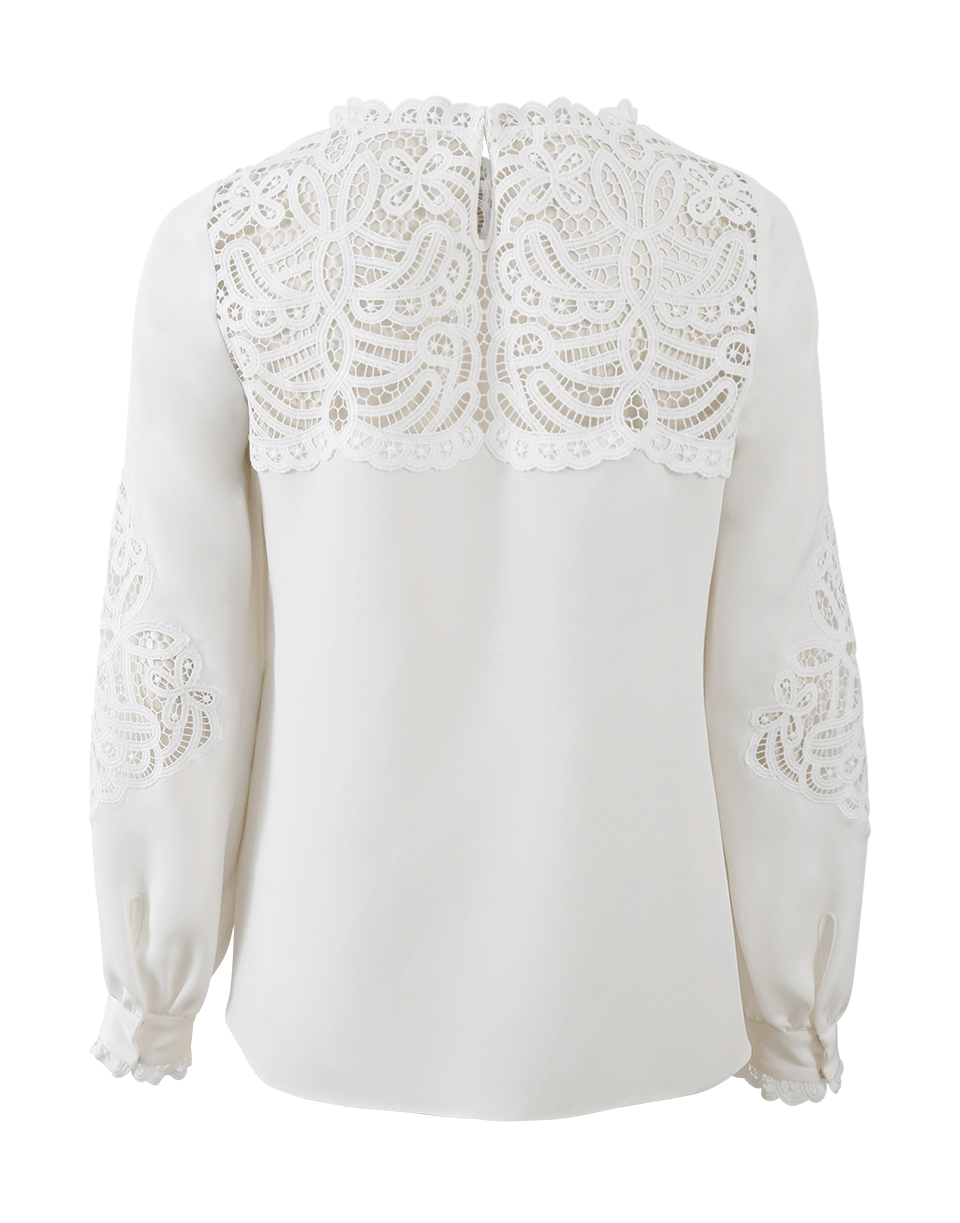 OSCAR DE LA RENTA-Lace Blouse-IVORY