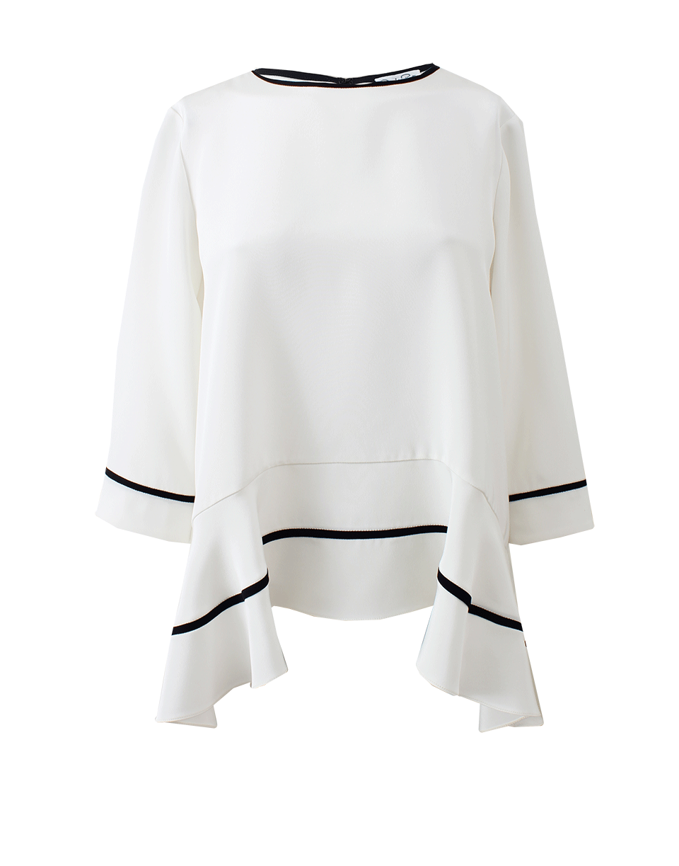 OSCAR DE LA RENTA-Blouse With Piping Trim-