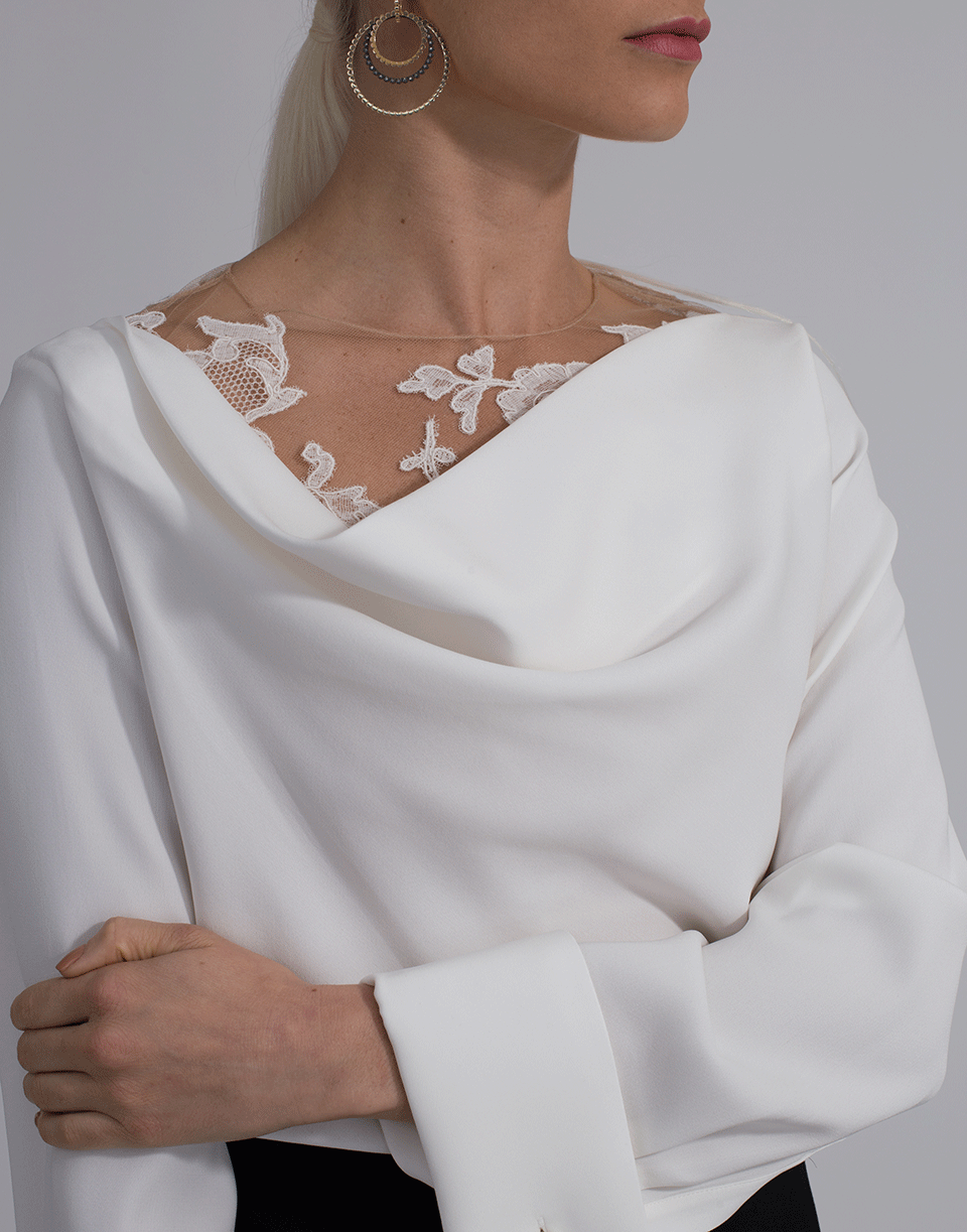 OSCAR DE LA RENTA-Lace Blouse-