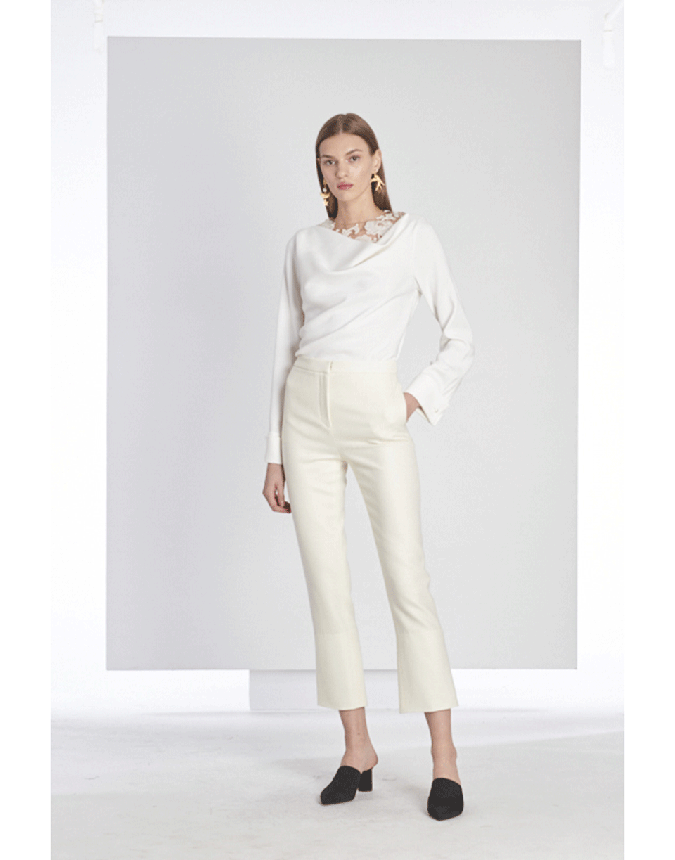 OSCAR DE LA RENTA-Lace Blouse-